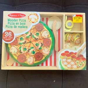 Melissa And Doug Wooden Play Pizza NWT